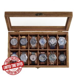 SONGMICS Watch Box with 12 Slots