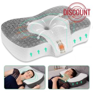 Elviros Cervical Memory Foam Neck pillow for Side Sleeping
