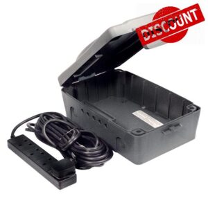 Masterplug WBXBFG10B-MP Weatherproof Electric Box for Outdoors with Four Socket 10 Metre Extension Lead