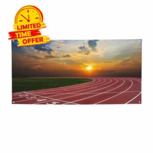 Dusk Running Track Banner Party Decor Backdrop Banner Themed Party Photography Background Decorations Banner Birthday Party Supplies Favors Wall Decor Banner 47 x 24 Inch