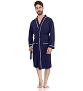 NY Threads Luxurious Men's Knit Robe Cotton Blend Dressing Gown