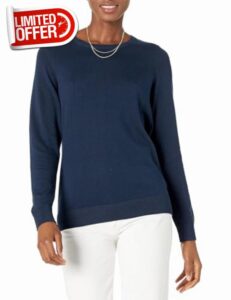 Amazon Essentials Women's Long-Sleeve Lightweight Crewneck Jumper (Available in Plus Size)