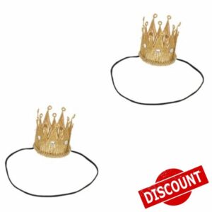 Abaodam 2pcs Lace Crown Barrette Baby Tiara Headband Baby Tiaras and Crowns Princess Hair Band Baby Girl Tiara Girl Hairpin Infant Gift Baby Girl Headband Fabric Bow Tie Girl Child Produc