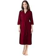 NY Threads Luxurious Women's Lightweight Cotton Robe Knit Dressing Gown