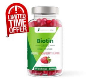 Biotin Hair Growth Gummies - 150 Pack - 10000mcg Serving - Hair