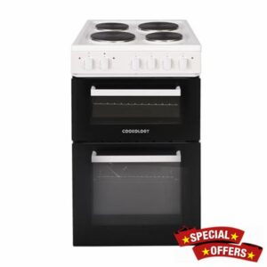Cookology CFSPTC502WH 50cm Wide Freestanding Electric Twin Cavity Cooker