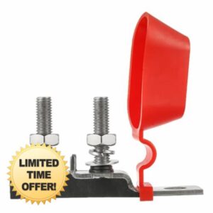 SIGANDG Dual Terminal Fuse Block 30-300 AMP Marine Rated Battery Fuse MRBF Fuse Holder (Double Fuse)