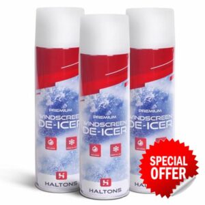 HALTONS 3 Pack of De-icer Spray 450ml For Vehicle Windscreens - Quick & Fast Acting Ice & Frost Melting For Windows or Mirrors - Operates at -15°c
