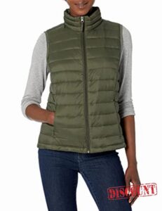 Amazon Essentials Women's Lightweight Water-Resistant Packable Puffer Gile