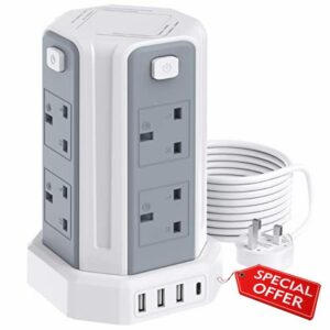 Tower Extension Lead with USB Slots 3M