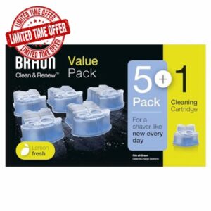 Braun Clean and Renew Electric Shaver Cleaning Cartridges