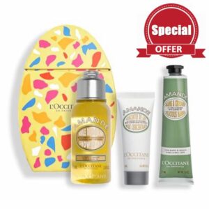 L'OCCITANE Almond Beauty Easter Egg | Sweet Scented | 95% Readily Biodegradable | Luxury Bath & Body Gift Set for All