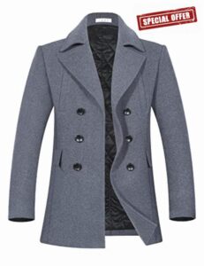 APTRO Mens Jacket Winter 80% Wool Coats Peacoat Warm Casual Overcoat Outwear Double Breasted Business Trench Jacket 2201