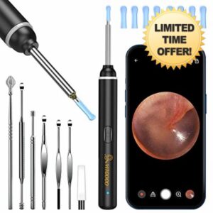 VITCOCO Ear Wax Removal Kit Ear Camera 1920P HD Ear Wax Removal Tool Ear Cleaner Otoscope with 6 LED Lights