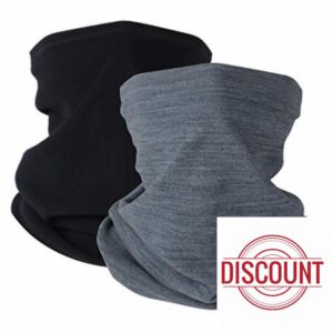 Winter Neck Warmer Fleece Windproof Neck Gaiter Snood for Men Women Cold Weather Face Scarf Headwear for Skiing Running Cycling