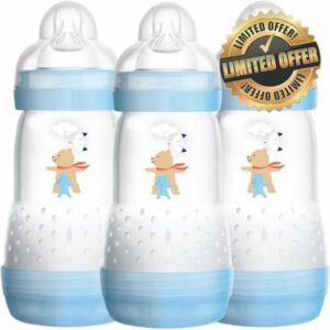 MAM Easy Start Self Sterilising Anti-Colic Baby Bottle Pack of 3 (3 x 260 ml)