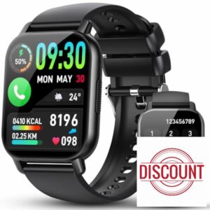 Smart Watch for Men Women Answer/Make Calls - 1.85" HD Touch Screen Fitness Watch with Heart Rate Sleep Monitor - Pedometer - 112+ Sports Activity Trackers - IP68 Waterproof Smartwatch for Android iOS