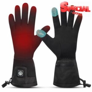 SNOW DEER Heated Glove Liner for Men and Women with Rechargable Battery for Outdoor Cycling Montorcycle Camping Hiking Skiing