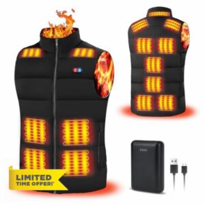 Rrtizan Heated Vest for Mens and Womens with Power Bank