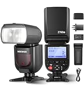 NEEWER Z1-C TTL Round Head Flash Speedlite for Canon with Magnetic Dome Diffuser, 76Ws 2.4G 1/800...