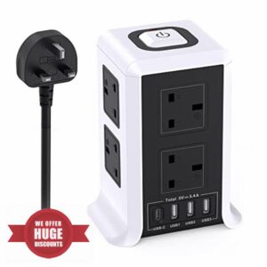 Tower Extension Lead with USB C Slots