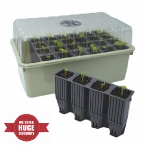 Oakland Gardens 28 Cell Deep Rootrainer Plug Plant Seed Root Tray Trainer Propagator 12cm Deep-(1 Set)