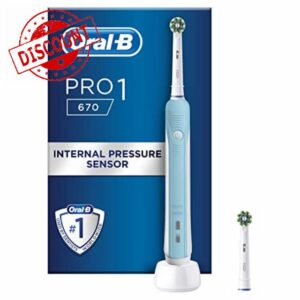 Oral-B Pro 1 Electric Toothbrushes For Adults With Pressure Sensor
