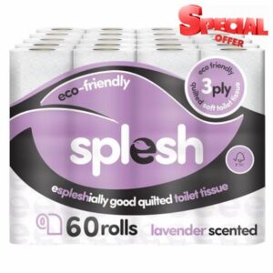 Splesh by Cusheen 3-ply Toilet Roll - Lavender Fragrance (60 Pack) Soft