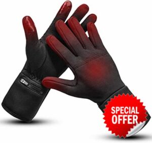 day wolf Heated Gloves Liners Electric Gloves For Men Women Rechargeable Battery Waterproof Hand Warmer For Winter Snow Biking Riding Skiing Cycling Hunting Snowboarding Mittens