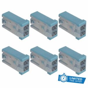 EPLZON 20A 32V Mini Slotted Automotive MCASE Shaped Cartridge Fuse Kit(Pack of 6pcs