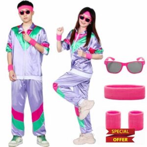 Metaparty 80s Fancy Dress Costumes Set Unisex
