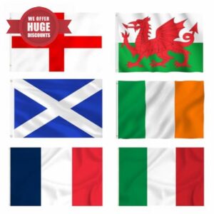YOFANUP Six Nations Rugby Flags