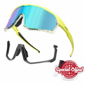 KAPVOE Polarized Cycling Glasses With 3 Interchangeable Lenses For Men Women Sports Sunglasses MTB Bicycle Goggles