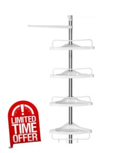 SONGMICS Adjustable Bathroom Corner Shelf