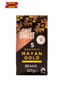 Cafédirect Mayan Gold Mexico Organic Fairtrade Whole Bean Coffee 227g (Pack of 6)