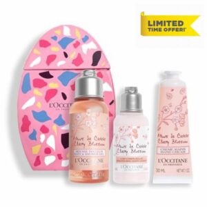 L'OCCITANE Cherry Blossom Beauty Easter Egg | Floral Scented | 93% Readily Biodegradable & Vegan | Luxury Bath & Body Gift Set for All Skin Types