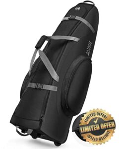 OutdoorMaster Padded Golf Travel Bag with Reinforced Wheels