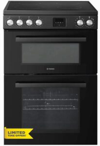 Teknix TKED64INDB 60cm Induction Double Oven Electric Cooker - Black            [Energy Class A]