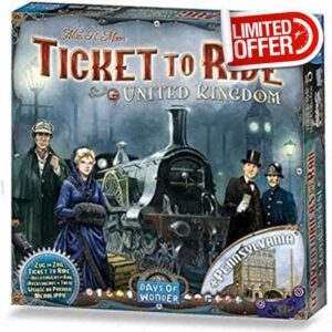 Days of Wonder | Ticket to Ride United Kingdom Board Game EXPANSION | Board Game for Adults and Family | Train Game | Ages 8+ | For 2 to 5 players | Average Playtime 30-60 Minutes