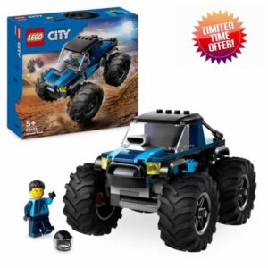 LEGO City Blue Monster Truck Toy for 5 Plus Year Old Boys & Girls