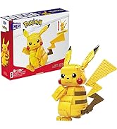 MEGA Pokémon Jumbo Eevee toy Building Set, 11 inches tall, poseable, 824 bricks and pieces, for b...