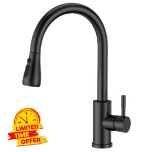 FORIOUS Kitchen Sink Taps Mixer with Pull Out Spray