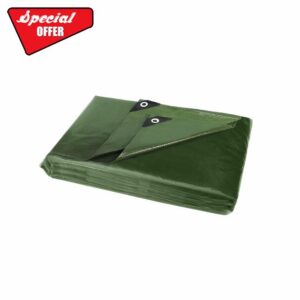 ANSIO Tarpaulin Waterproof Heavy Duty Sheet 1.5m x 6m / 5ft x 20ft Premium Grade Tarpaulin 200g/m² - Gree