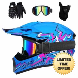 Youth Kids ATV Motocross Helmet Set