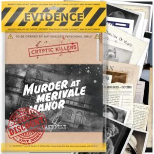Unsolved murder mystery game - Cold Case Files Investigation - CRYPTIC KILLERS - Detective Evidence & Crime File - individuals