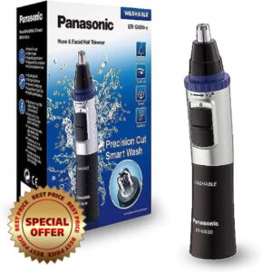 Panasonic ER-GN30 Wet & Dry Electric Facial Hair Ear and Nose Hair Trimmer for Men
