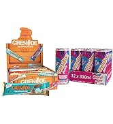 Grenade High Protein and Low Sugar Bar, 12 x 60 g - A Selection Box + Grenade Energy - Berried Al...
