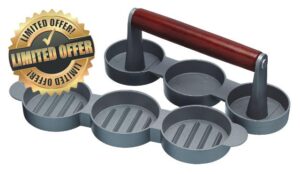 KitchenCraft Home Made Non Stick Mini Burger Press in Gift Box