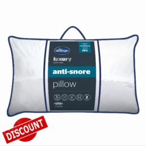 Silentnight Luxury Quilted Anti-Snore Pillow – Contoured Foam Positions the Head to Reduce Snoring Volume with Luxurious Soft Touch Cover and Dupont Fibres - Hypoallergenic