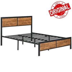HOMCOM Industrial Double Bed Frame